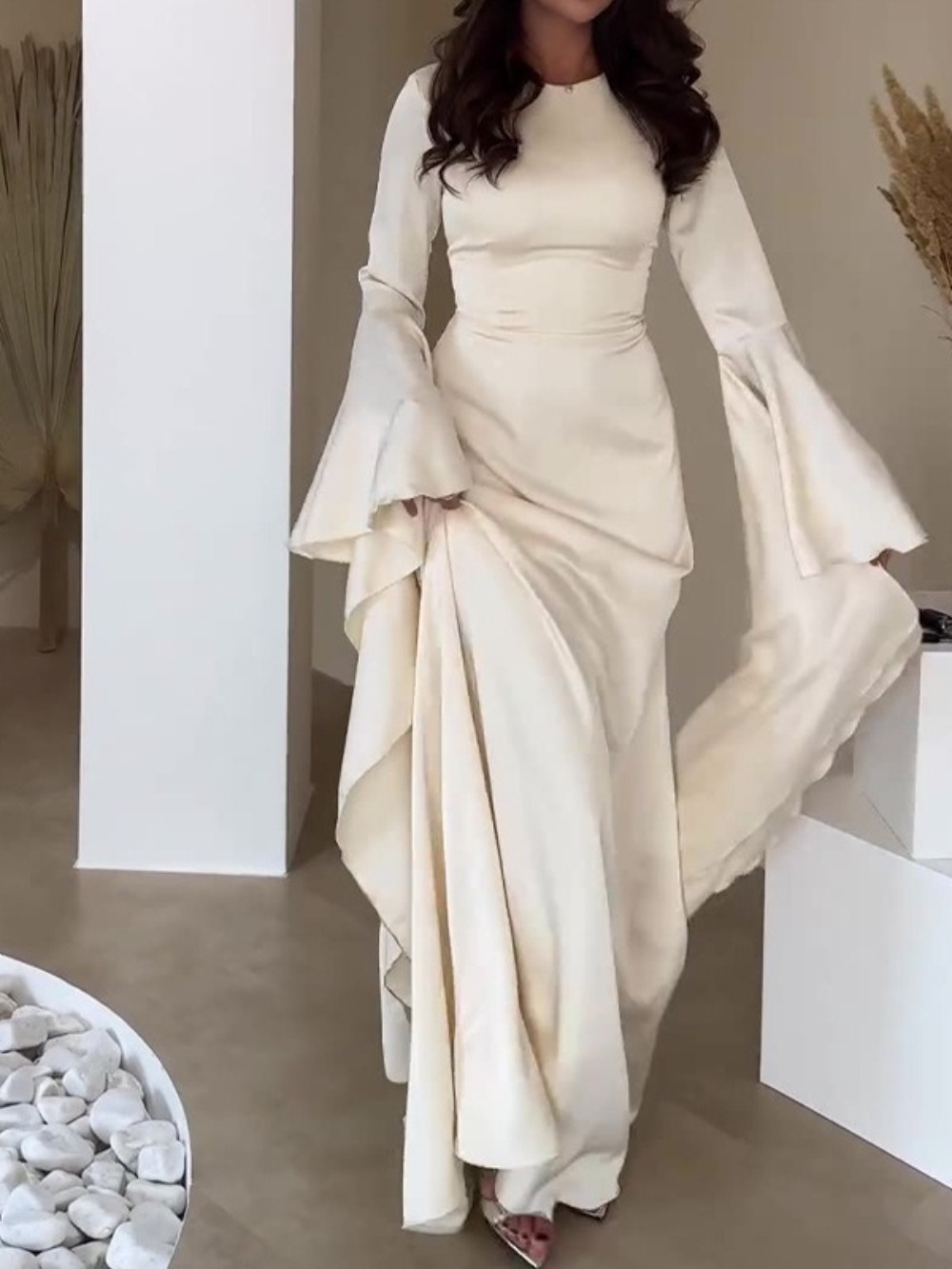 Jalabiya Women Arabic - فستان نسائي إسلامي للعيد عباية بأكمام