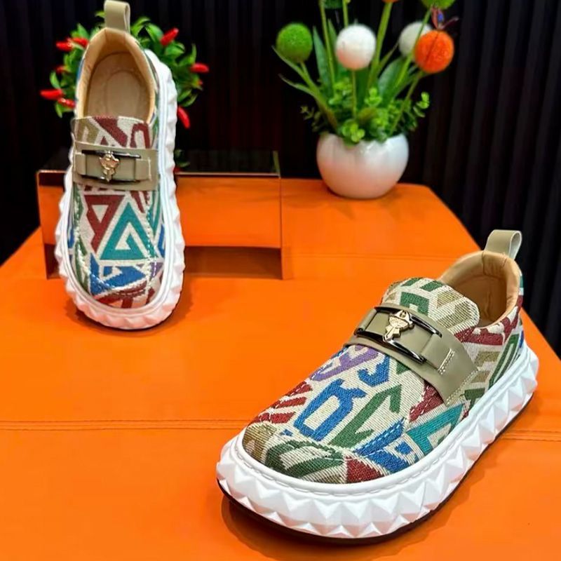 Ethnic Fashion Walk - أحذية رجالية بطباعة عرقية، أحذية كاجوال