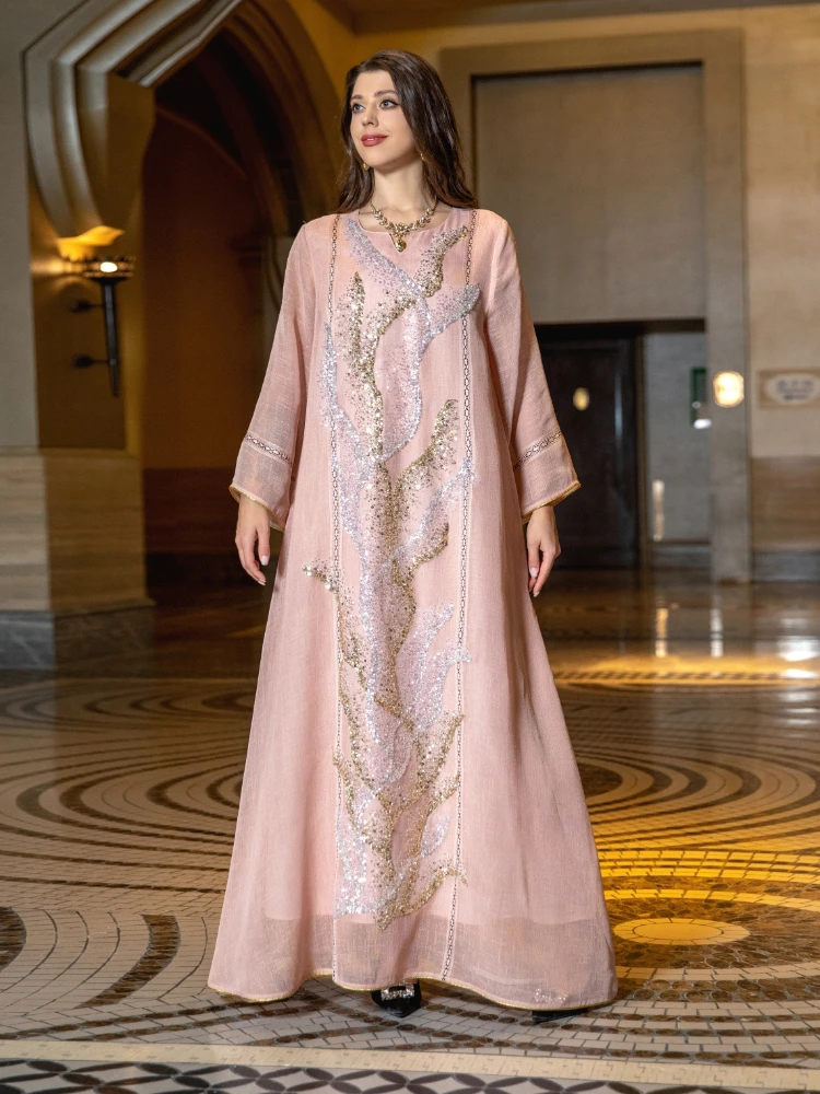 Jalabiya Women Arabic - فستان حفلة عيد إسلامية للنساء عباية