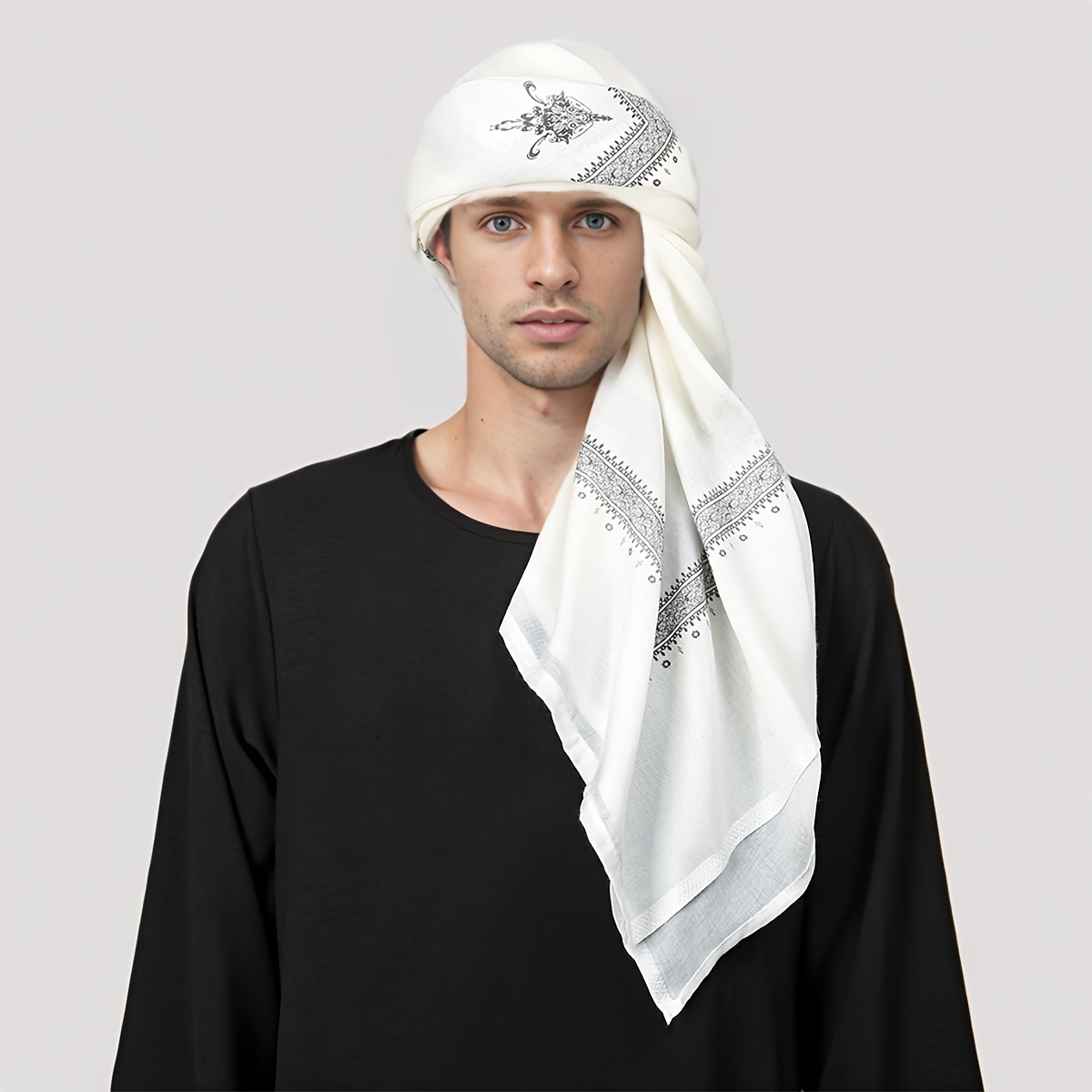 Ethnic Wear Men'S Fashion - وشاح رأس رجالي بنمط عرقي عتيق،