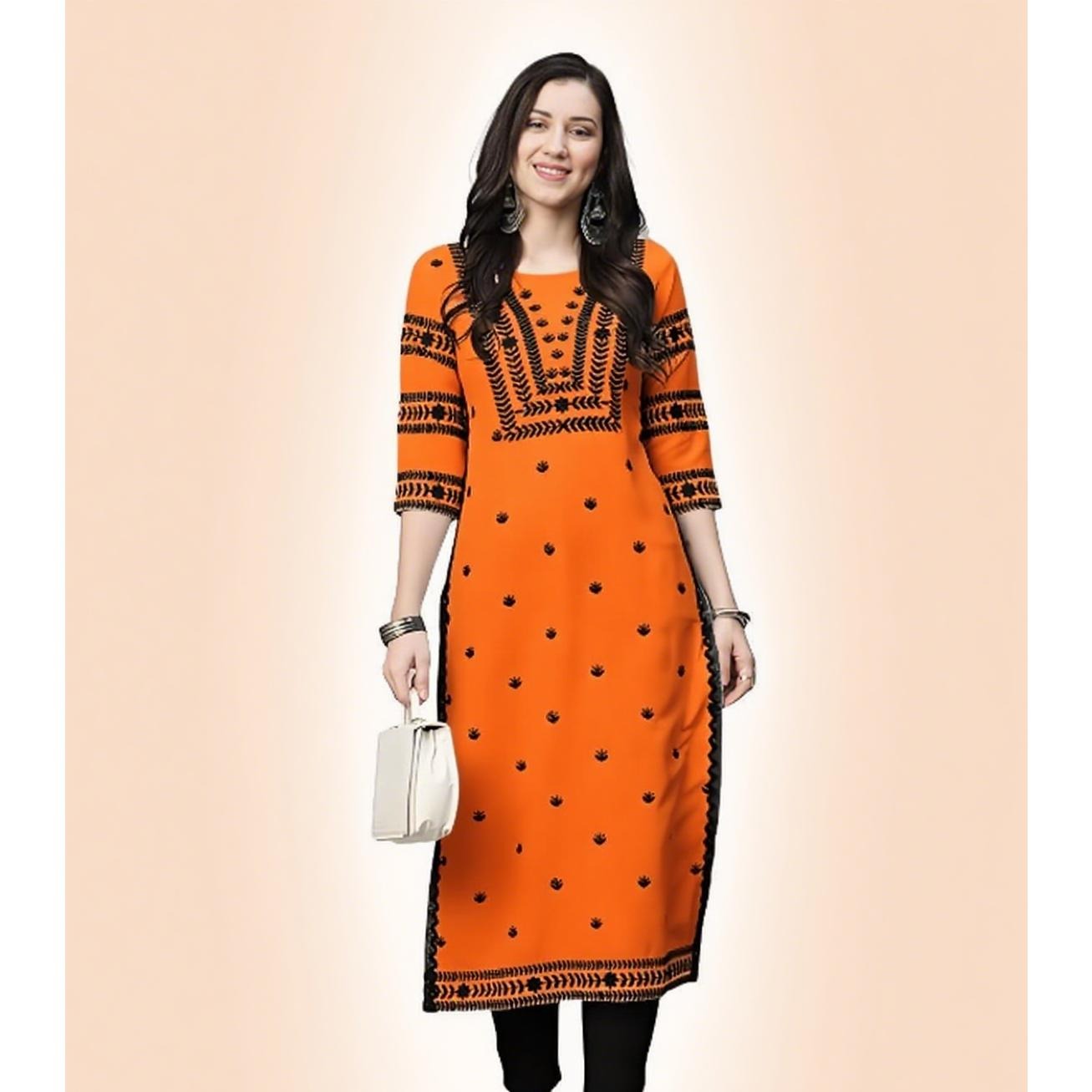 Ethnic Fashion Kurtis - مسلم كورت زهور المرأة موضة مريحة