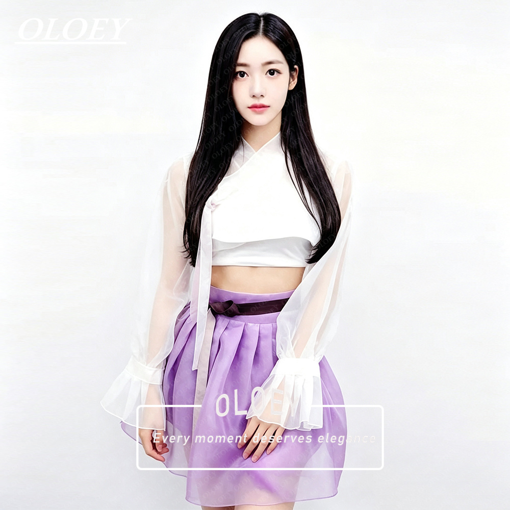 Hanbok Modern Set - أولوي طقم هانبوك قصير عصري باللون