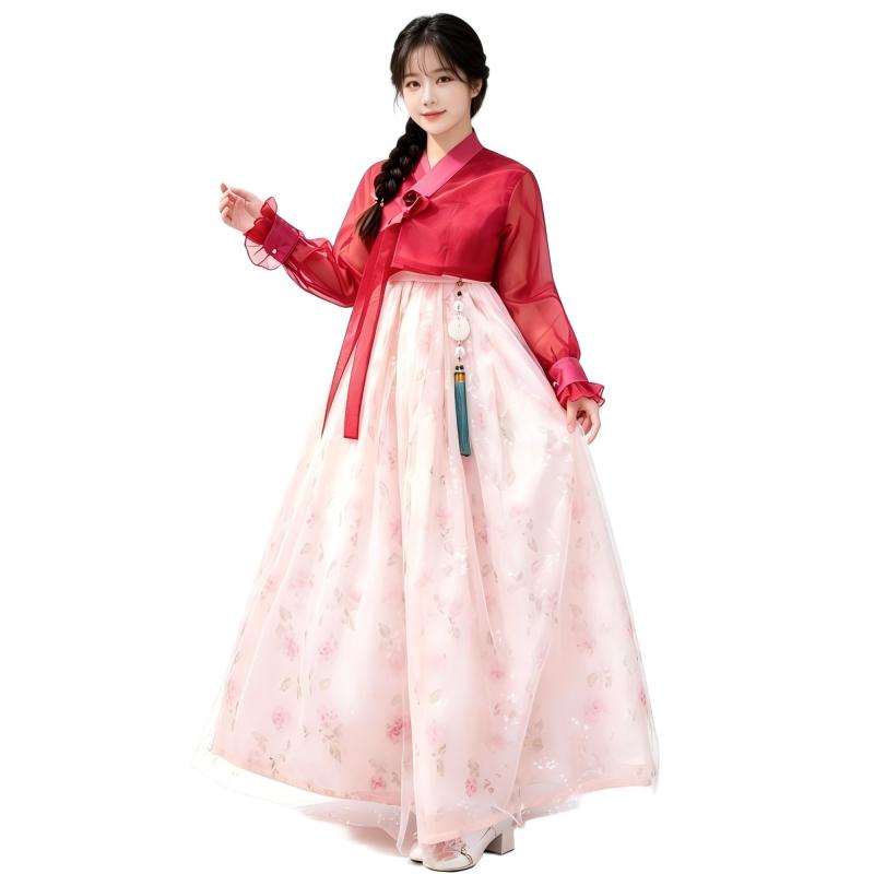 Hanbok Modern Set - زي هانبوك كوري تقليدي حديث للنساء،
