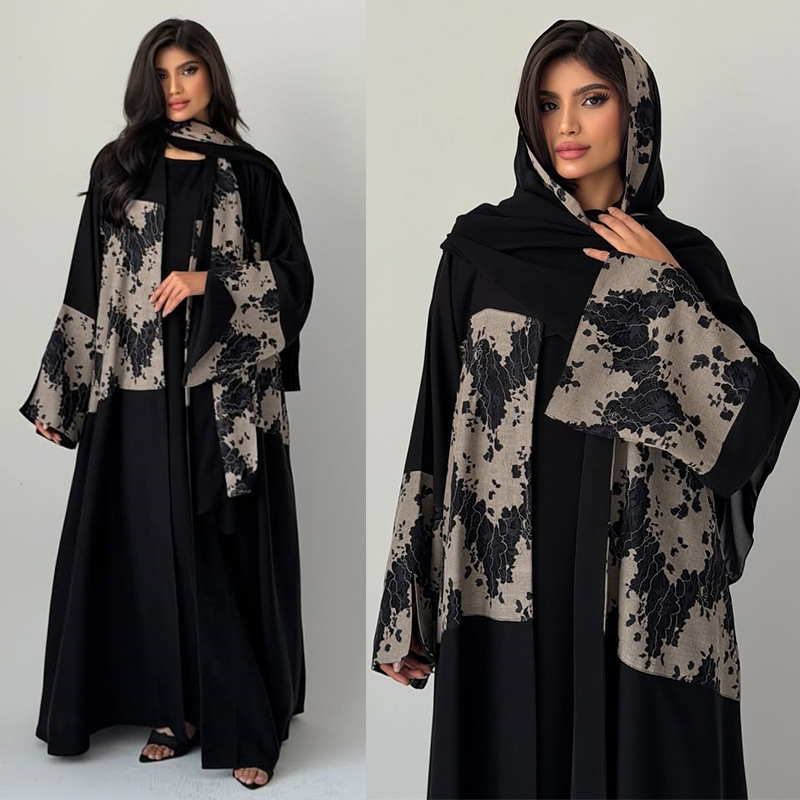 Jalabiya Women Arabic - طقم عباية وحجاب نسائي للعيد من