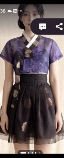 فستان هانبوك كوري قصير للحفلات - مراجعة Hanbok Modern Set وسعره