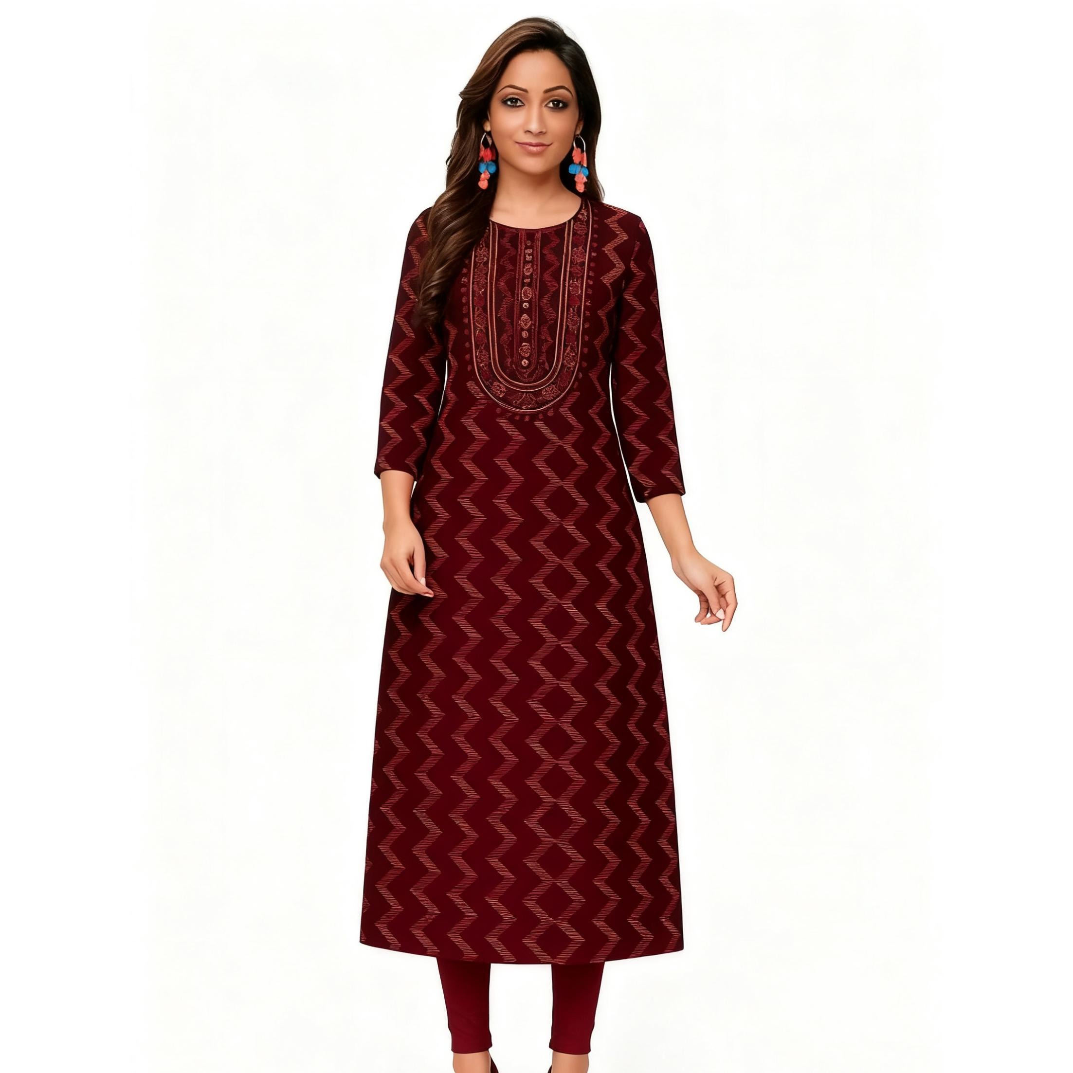 فستان مسلم كورت نسائي مريح، فس - مراجعة Ethnic Fashion Kurtis وسعره