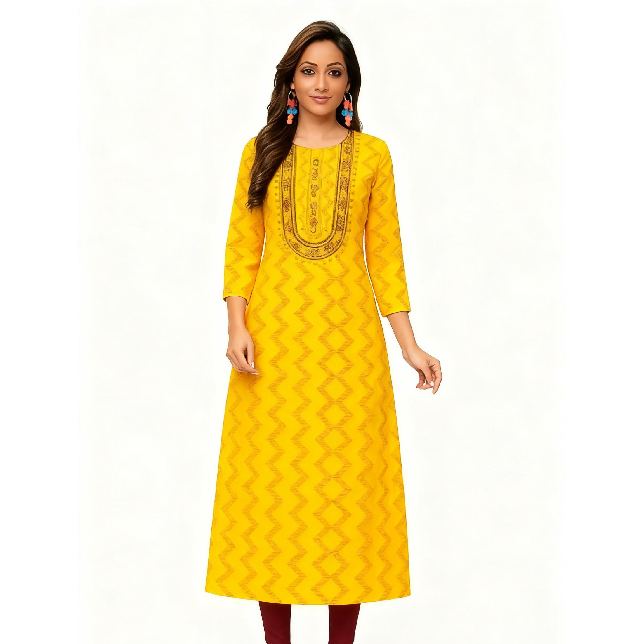 فستان مسلم كورت نسائي مريح، فس - مراجعة Ethnic Fashion Kurtis وسعره