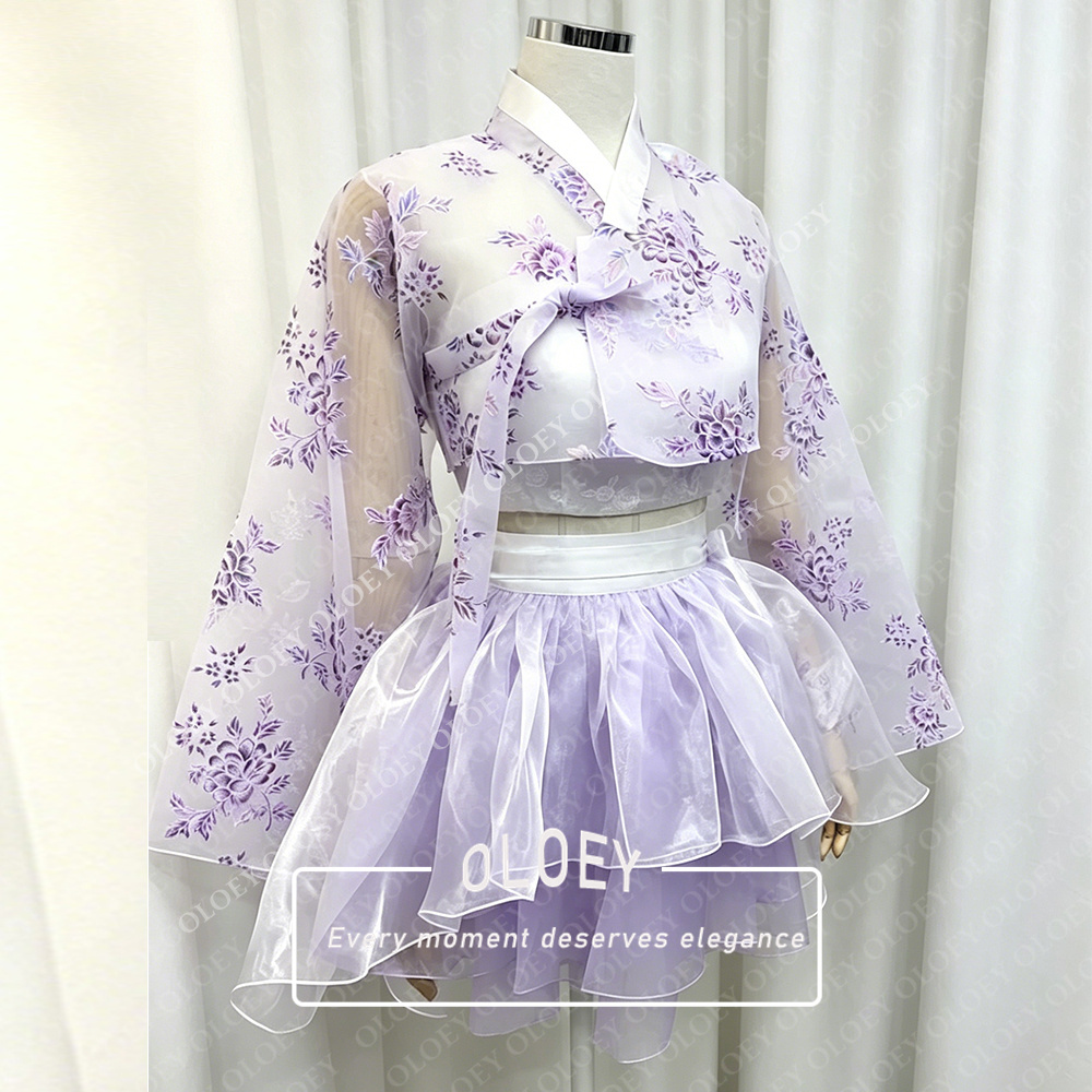 OLOEY فستان هانبوك كوري قصير ب - مراجعة Hanbok Modern Set وسعره