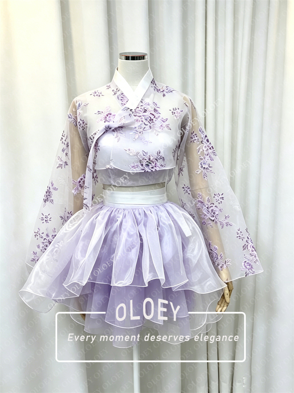 OLOEY فستان هانبوك كوري قصير ب - مراجعة Hanbok Modern Set وسعره