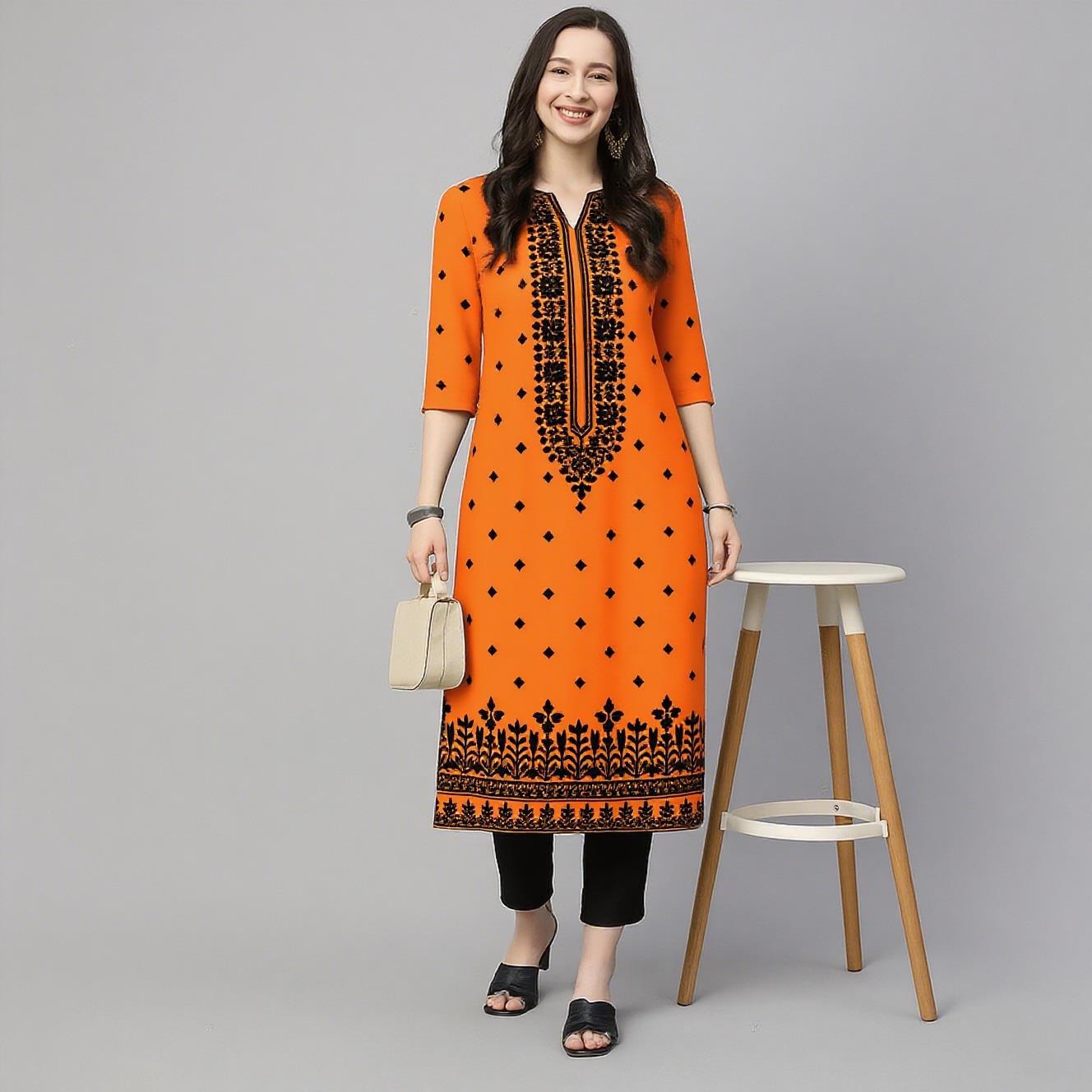 فستان نسائي مسلم كورت فلاورز م - مراجعة Ethnic Fashion Kurtis وسعره