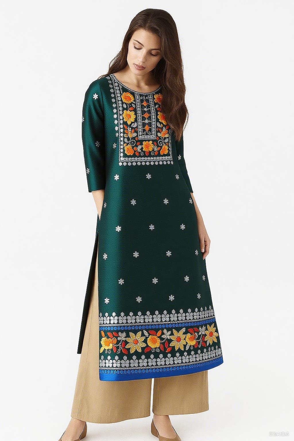 فستان كورت مسلم للسيدات على ال - مراجعة Ethnic Fashion Kurtis وسعره