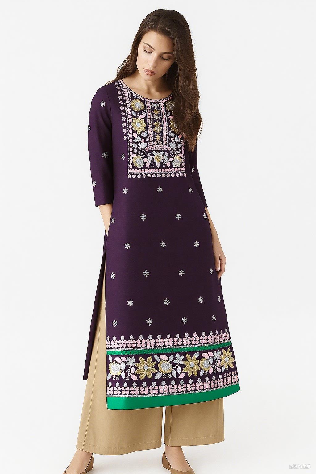 فستان كورت مسلم للسيدات على ال - مراجعة Ethnic Fashion Kurtis وسعره