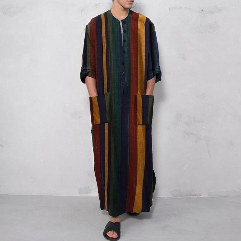 قميص رجالي طويل مطبوع بتصميم ر - مراجعة Ethnic Wear Men'S Fashion وسعره