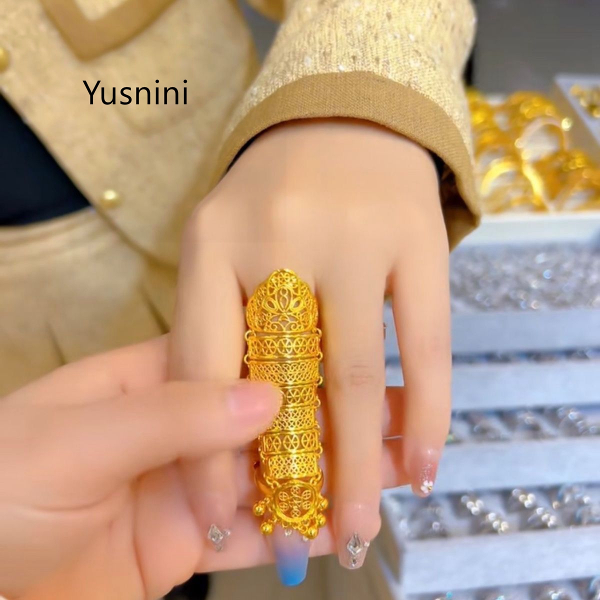 خاتم نسائي جديد رائج على الطرا - مراجعة Ethnic Fashion Dubai وسعره