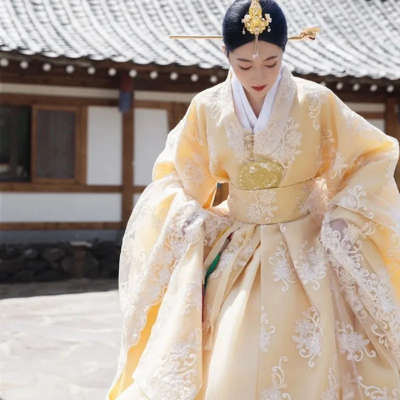 ellow الملابس الكورية النساء ا - مراجعة Hanbok Modern Set وسعره