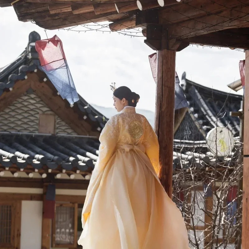ellow الملابس الكورية النساء ا - مراجعة Hanbok Modern Set وسعره