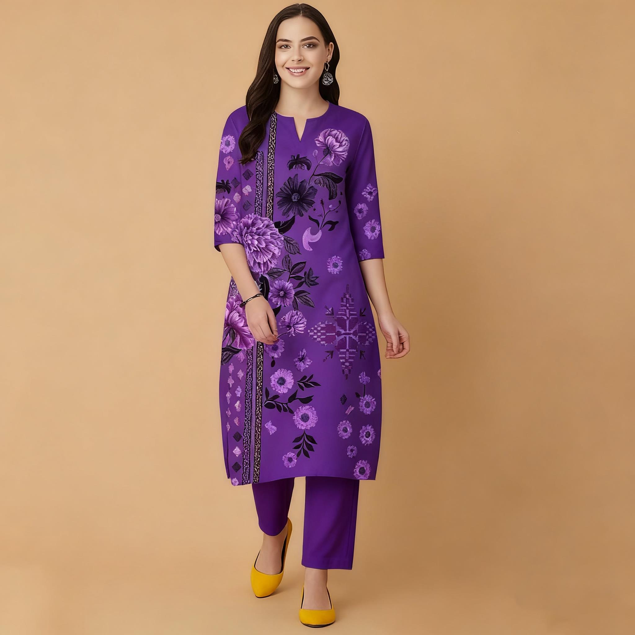 مسلم الزهور كورت عيد الميلاد ا - مراجعة Ethnic Fashion Kurtis وسعره