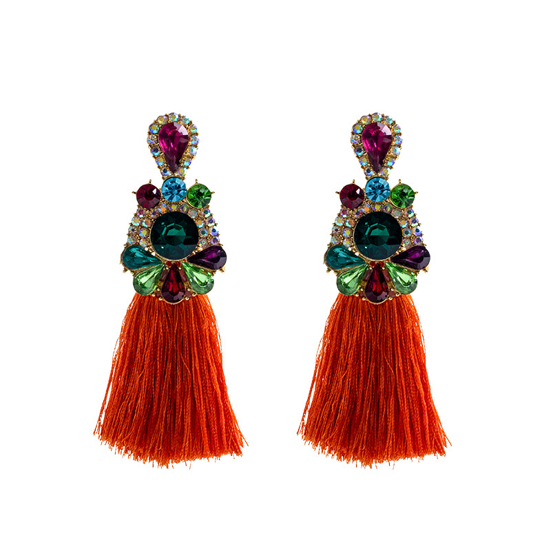 أقراط ملونة من سبيكة الألماس م - مراجعة Ethnic Fashion Brands وسعره
