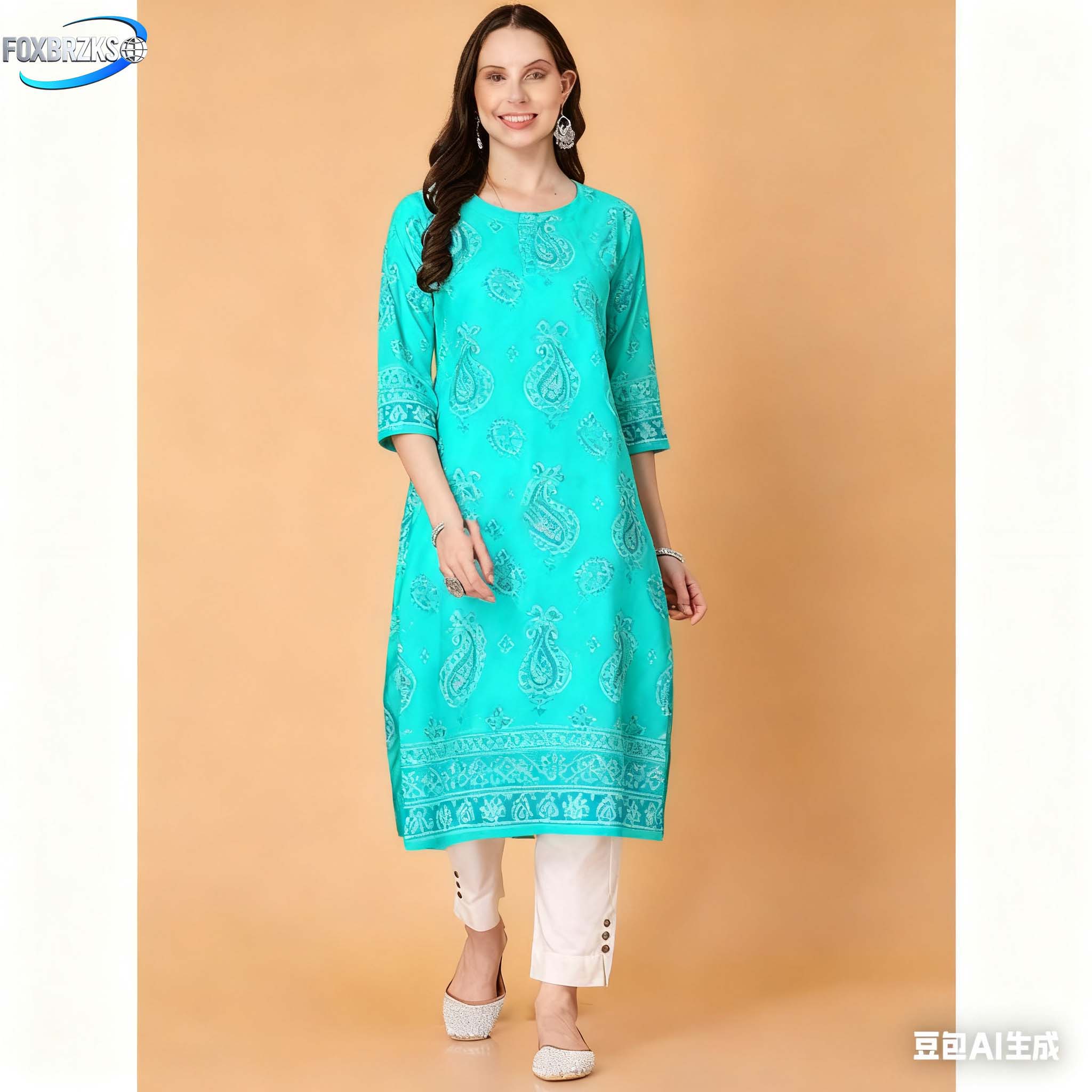 النمط الوطني كورت المرأة موضة  - مراجعة Ethnic Fashion Kurtis وسعره