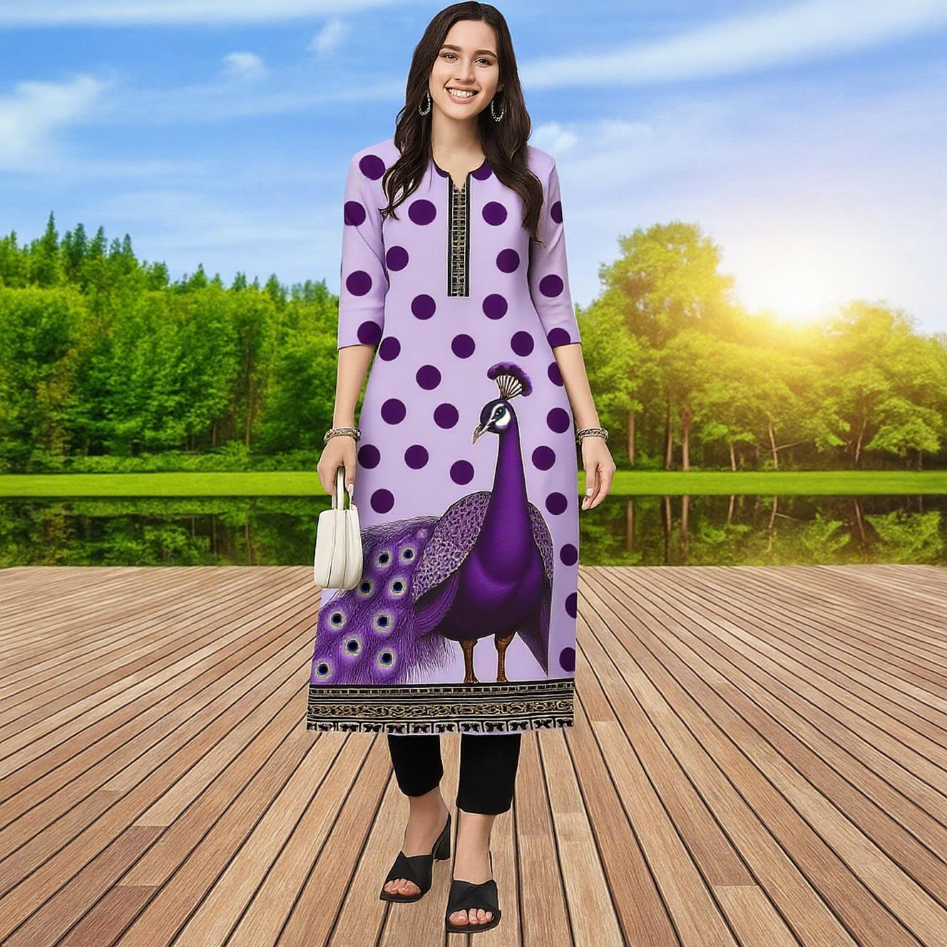 مسلم كورت المرأة عارضة أزياء ا - مراجعة Ethnic Fashion Kurtis وسعره