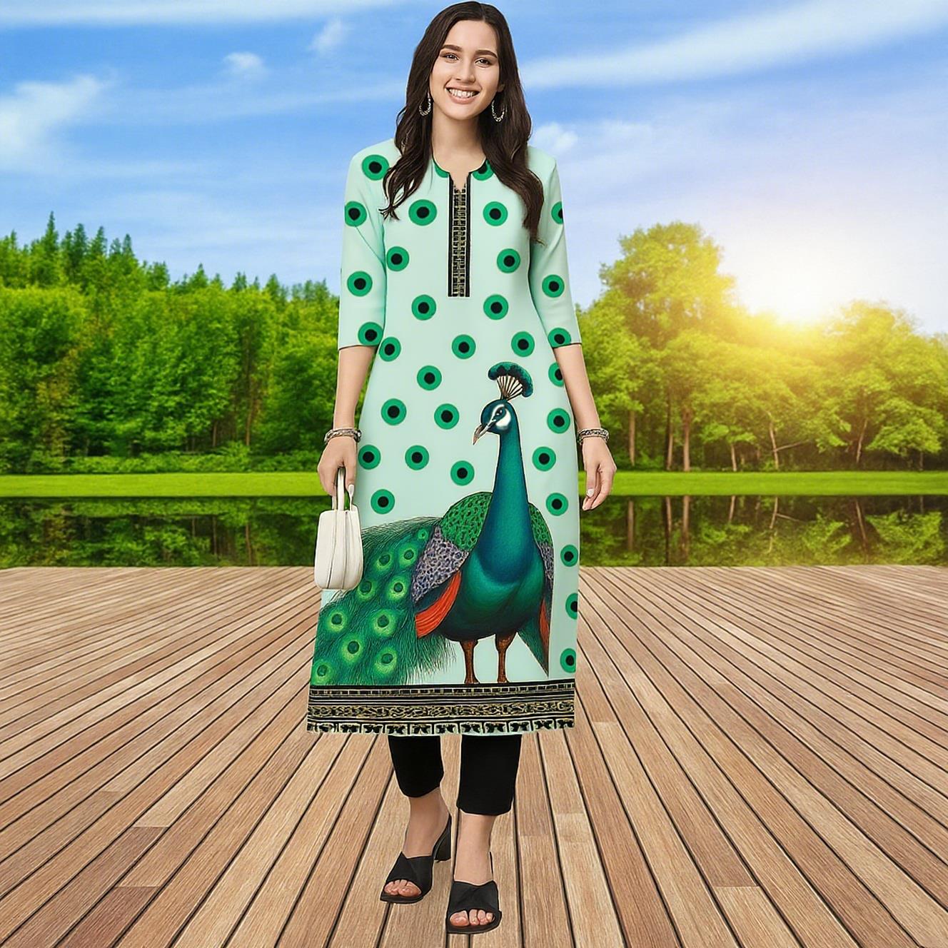 مسلم كورت المرأة عارضة أزياء ا - مراجعة Ethnic Fashion Kurtis وسعره