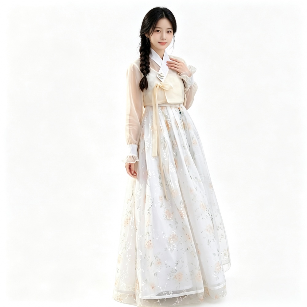 زي هانبوك كوري تقليدي حديث للن - مراجعة Hanbok Modern Set وسعره
